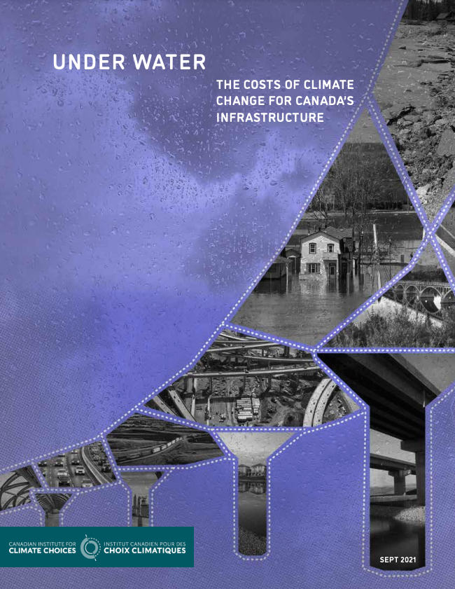 Report cover of Under Water: The Costs of climate change for Canada's infrastructure
